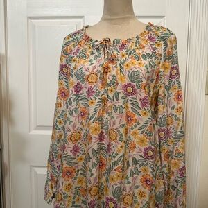 LC Lauren Conrad Floral Blouse - Multicolor